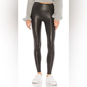 SPANX Faux Leather Leggings L (NWT)